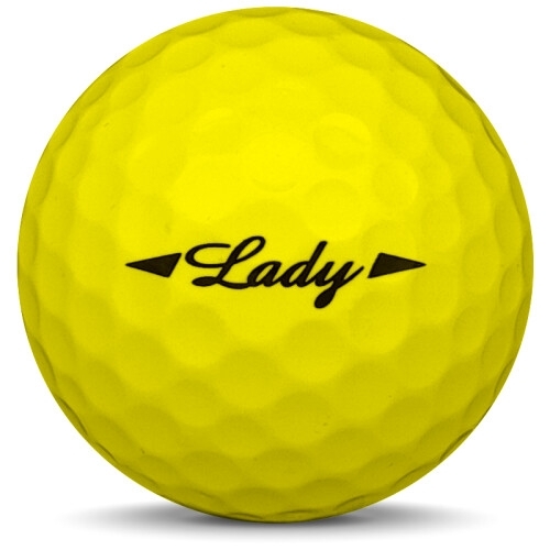 Golfboll av modellen Bridgestone Lady i gul färg från sidan