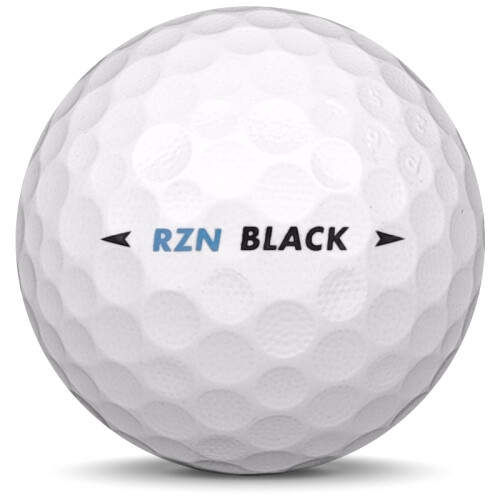 Golfboll av modellen Nike RZN Black i vit färg från sidan