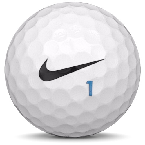 Golfboll av modellen Nike RZN Platinum i vit färg framifrån