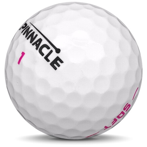 Golfboll av modellen Pinnacle Soft Lady i 2018 års version med vit färg sned bild